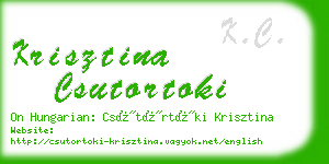 krisztina csutortoki business card